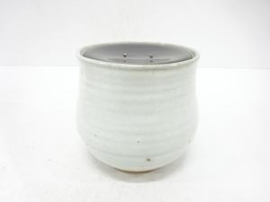 作家物　白釉　水指（保護箱付）